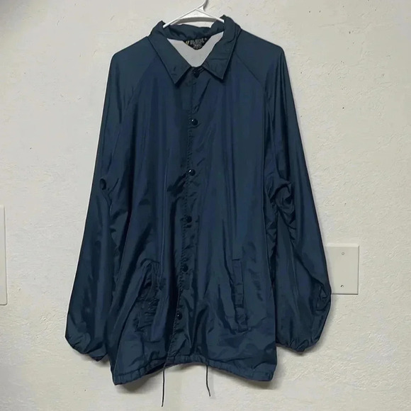 Imperfect vintage Sears windbreaker jacket XL button down pockets elastic cuffs - Picture 1 of 10
